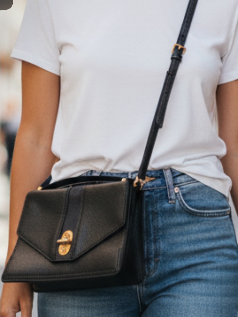 Rebecca Minkoff Black Pebbled Leather Mini Crossbody Top Handle Bag